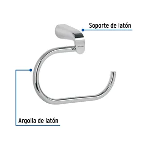 Anello portasciugamani Foset Riviera in ottone in finitura cromata in scatola singola unità per bagno cucina Hotel applicazioni - Product Image 2