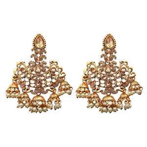 Kriaa Brown Boucles d'oreilles pendantes en cristal autrichien plaqué or Bijoux fins 1310543 - Product Image 1