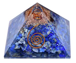 Vente en gros de pyramide d'orgone lapis-lazuli disponible en vrac | Pyramide d'orgone en cristal d'aventurine bleue | Nouvelle agate étoilée - Product Image 3