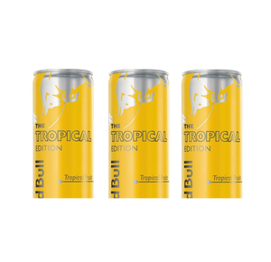 Pack de 12 canettes de boisson énergisante Red Bull Tropical Edition 250 ml avec base d'eau de source alpine et aluminium 100 % recyclable - Product Image 5