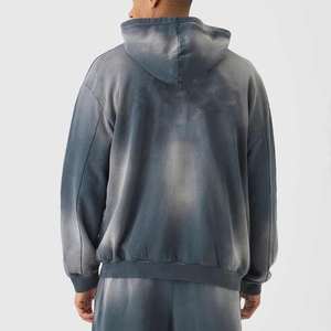 Sweat à capuche pour homme en coton 100% de qualité supérieure, fermeture éclair double tête, col à capuche, veste à fermeture éclair personnalisable pour l'hiver - Product Image 5