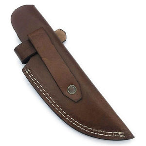 Funda de cuero de Damasco hecha a mano personalizada funda de cuchillo de cuero genuino de alta calidad - Product Image 2