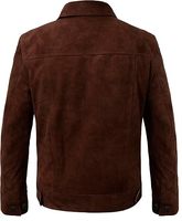Veste en cuir pour homme, daim vintage