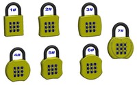 Cadenas numérique à combinaison à bouton-poussoir en alliage de zinc robuste, pour usage commercial, OEM