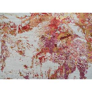 Alfombra Moderna Kavi de Lana y Seda de Bambú Anudada a Mano, Diseño Abstracto Rojo y Naranja Srb(713) para Uso Doméstico - Product Image 3