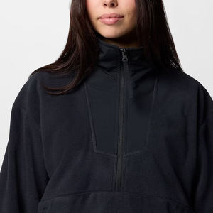 Sweat-shirt pour femmes en tissu polaire avec col montant et fermeture éclair / Design streetwear tendance avec logo personnalisé et manches longues - Product Image 2