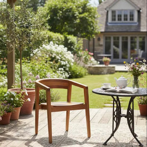 Fauteuil contemporain moderne écologique SOLOBEAT en bois massif, mobilier de salle à manger, restaurant, hôtel, villa, salon extérieur - Product Image 1