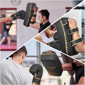 Premium Quality Curved Arm <b>Pad</b> for <b>Thai</b> Kickboxing <b>Muay</b> <b>Thai</b> MMA Training Focus Punch Mitts for Fitness Protection Boxing Target - Product Image 4