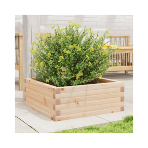 Maceta rústica de madera ecológica, macetero de madera maciza para plantas de interior - Product Image 3