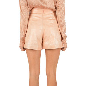 Nouveau style de shorts en cuir pour femmes de couleur unie shorts en cuir de meilleure qualité Offre Spéciale shorts en cuir pour femmes de taille régulière en gros meilleure vente - Product Image 6