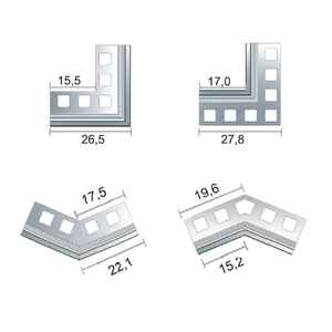 Renoplast ®   Profilé de corniche en aluminium K30, finition des terrasses et des balcons, sols carrelés sur mortier adhésif, systèmes de drainage - Product Image 3