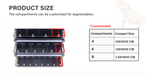 Mô hình rắn bò sát bao vây triển lãm thương mại hiển thị đứng mạnh mẽ trong suốt Acrylic 3 kệ hộp cho bò sát rắn hiển thị - Product Image 2