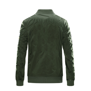 ¡Novedad de 2025! Chaqueta Bomber impermeable transpirable ligera de Color sólido para hombre de primavera con logotipo frontal - Product Image 3
