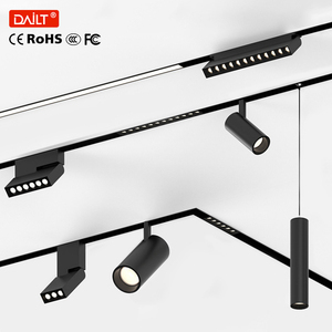 Hiện đại trong nhà Nhôm Cơ thể dẫn theo dõi ánh sáng SMD Chip lõm mặt dây chuyền đèn sân khấu với từ tuyến tính nam châm theo dõi - Product Image 1