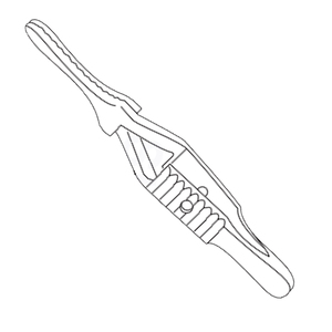 Pince bouledogue Blalock 38mm, mâchoire droite et dentelée de 11mm, trou de poignée, pince d'occlusion vasculaire atraumatique, acier inoxydable chirurgical - Product Image 1