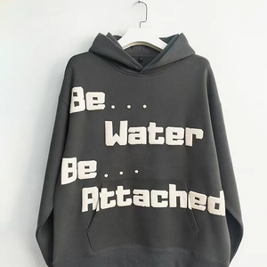 Sweat à capuche zippé vintage en molleton 100 % coton épais, double épaisseur, personnalisable pour marque, effet vieilli, pour homme - Product Image 3