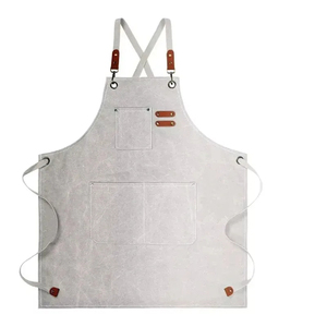 Delantal de Lona Clásico Resistente y Reutilizable con Bolsillos, Resistente al Aceite y Transpirable, Lavable a Máquina para Cocinar y Uso Diario - Product Image 1