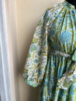 Robe longue d'été pour femmes grandes tailles, manches longues, en velours côtelé, imprimé floral, style bohème, col en V, coupe ample, décontractée, pour les occasions spéciales