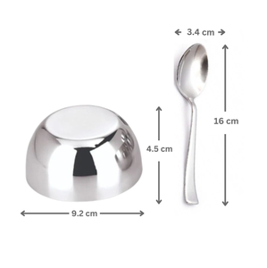 Fournisseur en gros Bol en acier inoxydable avec cuillère Approvisionnement d'usine Cuillère Bol en acier au dernier prix - Product Image 3