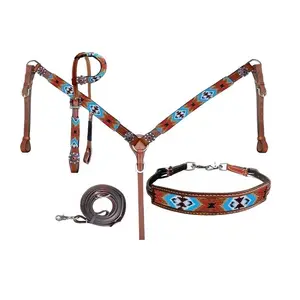 뜨거운 판매 정품 가죽 말 Headstall 최고의 품질 승마 편안한 Headstall 공장 가격