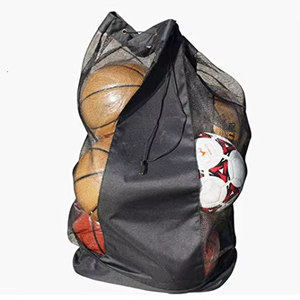 210D Polyester Mesh Professional Sports Ball Carry <b>Bag</b> for Football Basketball Training Breathable <b>Net</b> Design 10-18L Capacity - Product Image 3
