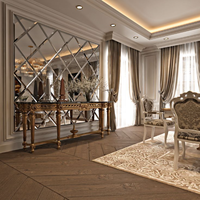 Panneau de séparation décoratif en verre diamanté fait main, style Art Déco moderne, rétroéclairé par LED, installation facile pour