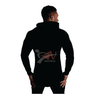 เสื้อฮู้ดดี้พิมพ์ลายโลโก้คุณภาพสูงสำหรับผู้ชาย กันน้ำ กันยับ ผลิตจากวัสดุยืดหยุ่นแบบกำหนดเองได้ - Product Image 4