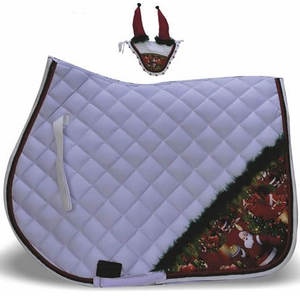 Juego de almohadillas para silla de montar sublimadas, ecológicas, de algodón, con color y logotipo personalizados. - Product Image 2