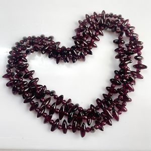 Collar de cuentas de granate natural hecho a mano Collar de granate encantador a precio al por mayor - Product Image 2