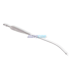 Instrument d'aspiration manuel, tube courbé de 3,2 mm, embout amovible, poignée Yankauer, longueur de travail 8,75 po (22 cm), acier inoxydable, 14,25 po (36 cm) - Product Image 2