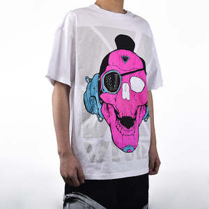 เสื้อยืดผ้าแคนวาสสี100% สำหรับผู้ชายเสื้อสตรีทแบบแห้งเร็วผ้าคอตตอนพิมพ์โลโก้บนหน้าจอตามสั่ง - Product Image 5