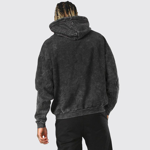 Manufacturer's Hot Quality Customized Regular Fit Pullover Hoodies Men Heavy <b>Weight</b> <b>Blank</b> Washed Fleece Winter Solid Custom Logo - Product Image 3