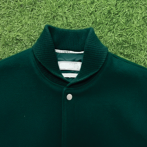 Chaqueta universitaria verde y crema, chaqueta Letterman roja para hombre, diseño personalizado raglan gris y azul marino - Product Image 6