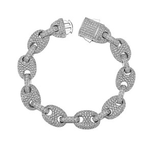 Pulsera de Cadena Cubana de Plata de Ley 925 de Lujo con Moissanita VVS, Estilo Hip Hop, Regalo para Mujeres y Hombres - Product Image 2