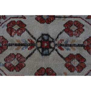 Turkish Vintage Rug 2,4x6,2 ft, <b>Red</b> <b>Runner</b> Ikat Wool Rug - Product Image 5