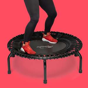 JumpSport 370 Home Gym Trampolino Fitness Resistente da 99 cm con DVD 4-in-1 Professionale in Acciaio e Polipropilene Sicuro e Nero - Product Image 5