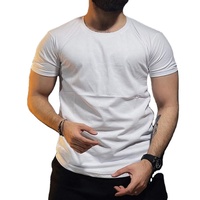 T-Shirts blancs unis en vrac pour hommes, taille personnalisée, T-Shirts blancs en coton avec Logo