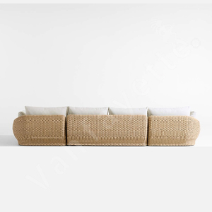 Muebles de Jardín de Ratán, Conjuntos de Sofás de Jardín de Ratán Pequeños Listos para Armar, Conjuntos de Sofás de Esquina para Jardín <span class=keywords><strong>Pequeño</strong></span> - Product Image 3
