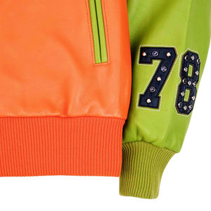 แจ็คเก็ตหนังวาร์ซิตี้ผู้ชายคุณภาพสูง แฟชั่นใหม่ ระบายอากาศได้ดี เสื้อคลุมสุดพรีเมียม ทันสมัย สไตล์สตรีทแวร์ สวมใส่สบาย - Product Image 2