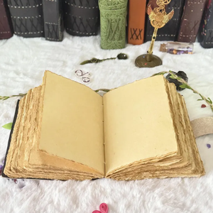 Trang 400 lớn grimoire chính hãng Da bướm phù thủy Tạp Chí phong cách cổ điển trống chính tả cuốn sách ngoại giáo món quà Moth morpho Motif - Product Image 6