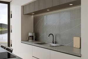Encimeras de Cuarzo Carrara Calacata Pulido para Cocina y Baño, Precortadas a Medida, Resistentes al Fuego - Product Image 3