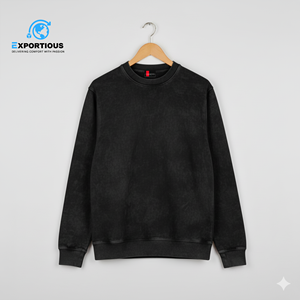 Sweat-shirt unisexe vintage à lavage acide sur mesure 100% coton Hiver pour hommes et femmes - Product Image 1