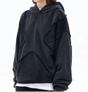 Wholesale 100%Cotton Blank Thick French Terry High End Design Heavy Weight Oversized Fit Custom Print Logo Men's Custom Hoodies - Product Image 2