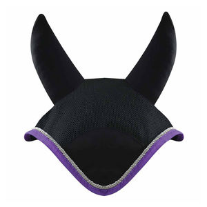 Protector de orejas ligero y transpirable de ganchillo, lavable, para moscas de caballo, ajuste cómodo, hecho en Pakistán, equipo ecuestre de calidad. - Product Image 1