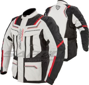 Sapro Motorsport Men's Full Sleeve <b>Motorcycle</b> <b>Jacket</b> Windproof All Seasons Racing Wear Gray Black Red - Product Image 1