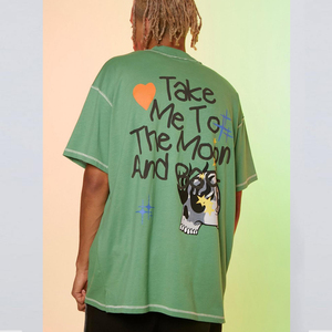 Chemises ras du cou à manches courtes en coton pour hommes Tops athlétiques T-shirts surdimensionnés - Product Image 3