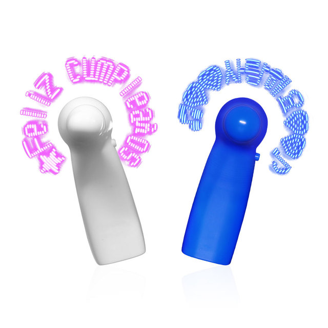 New GFLAI GFFS07 LED Folding Handheld Fan Custom Text Display Light-Up Decoration Battery Operated Diwali Easter Weddings