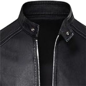 Nueva chaqueta de cuero con cremallera informal para hombre de otoño invierno personalizada exigible 2025 - Product Image 5