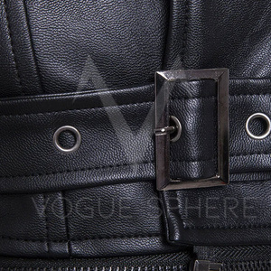 Chaquetas de Cuero Pakistaníes, Chaqueta de Cuero Casual con Cinturón Lateral para Hombre, Nueva Chaqueta de Motociclista con Diseño OEM - Product Image 6