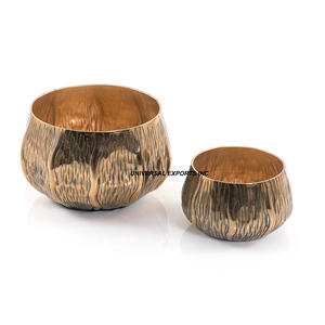 Tazón de Chocolate de Metal con Acabado Dorado, Forma Redonda, Hecho a Mano, Tazón para Dulces, Clásico, Elegante, Nuevo - Product Image 2